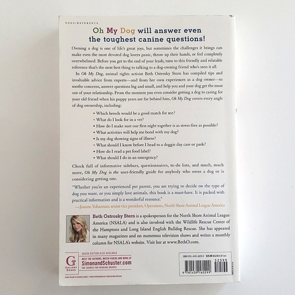 ⭐️ 3/$18 ⭐️ Beth Ostrosky Stern "Oh My Dog" Train Nurture Feed Care Guide Book - Picture 2 of 6